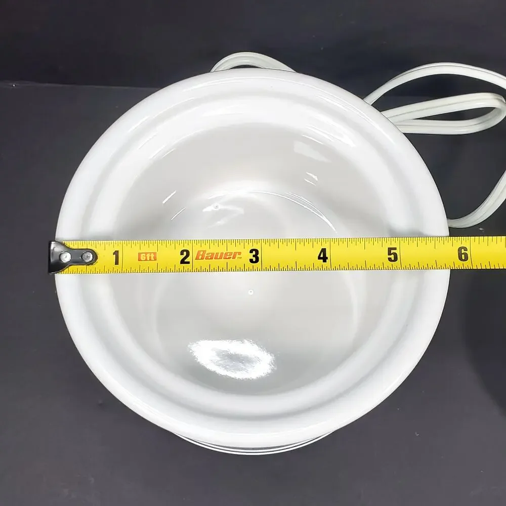 Rival Little Dipper Crock Pot Mini 1qt Stoneware Slow Cooker White 32041 Dip Pot